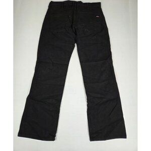 Genuine Dickies Men 32x28 Black Cotton Canvas Straight Leg Work Pants